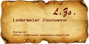 Ledermeier Zsuzsanna névjegykártya
